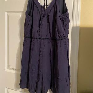 Francesca’s Collection Navy Blue Spaghetti Strap Romper Size XXL